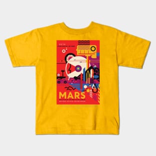 Mars Retro Poster Kids T-Shirt